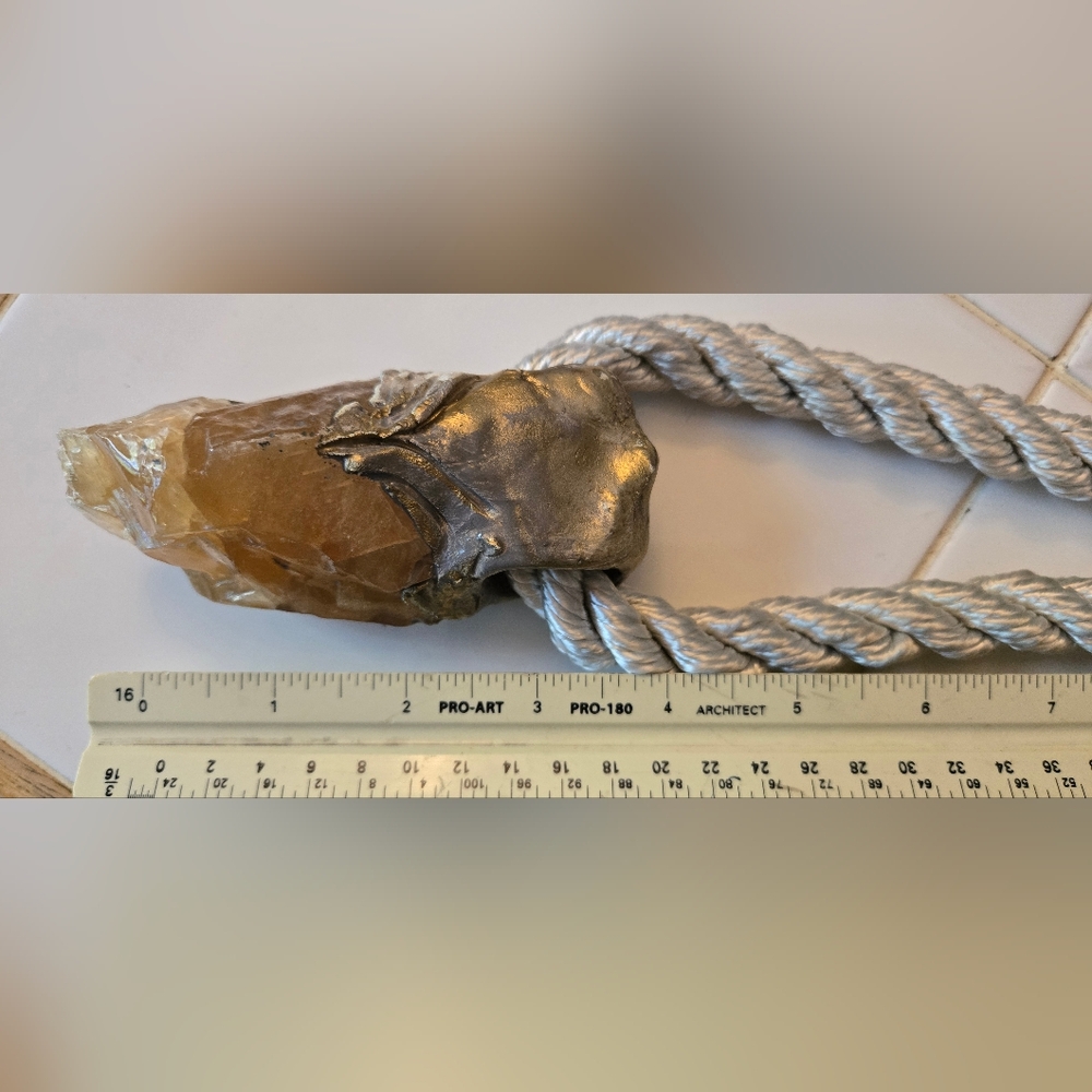 Adina Mills Necklace - Large Citrine/ Rope Chain - Picture 5 of 7
